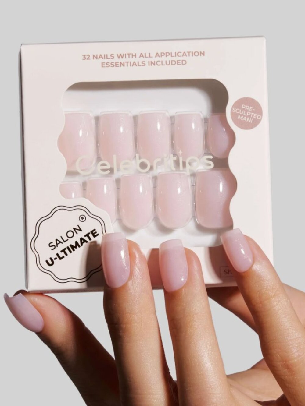 New. Celebritips Petal gloss (short coffin) Press On Nails